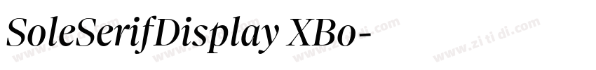 SoleSerifDisplay XBo字体转换 SoleSerifDisplay XBo字体转换